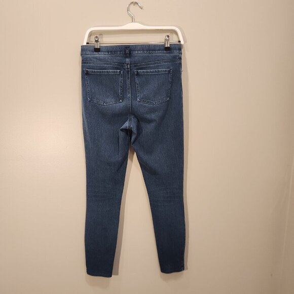 SPANX Jeggings - Women's Dark-Wash Ankle-Length Shaping Faux Denim Blue - Size M - Picture 2 of 6